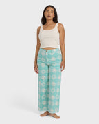 Free Fall Printed Twill Pants - Misty Blue