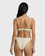 Twisted Tides Hike Medium Bikini Bottom - White Cap
