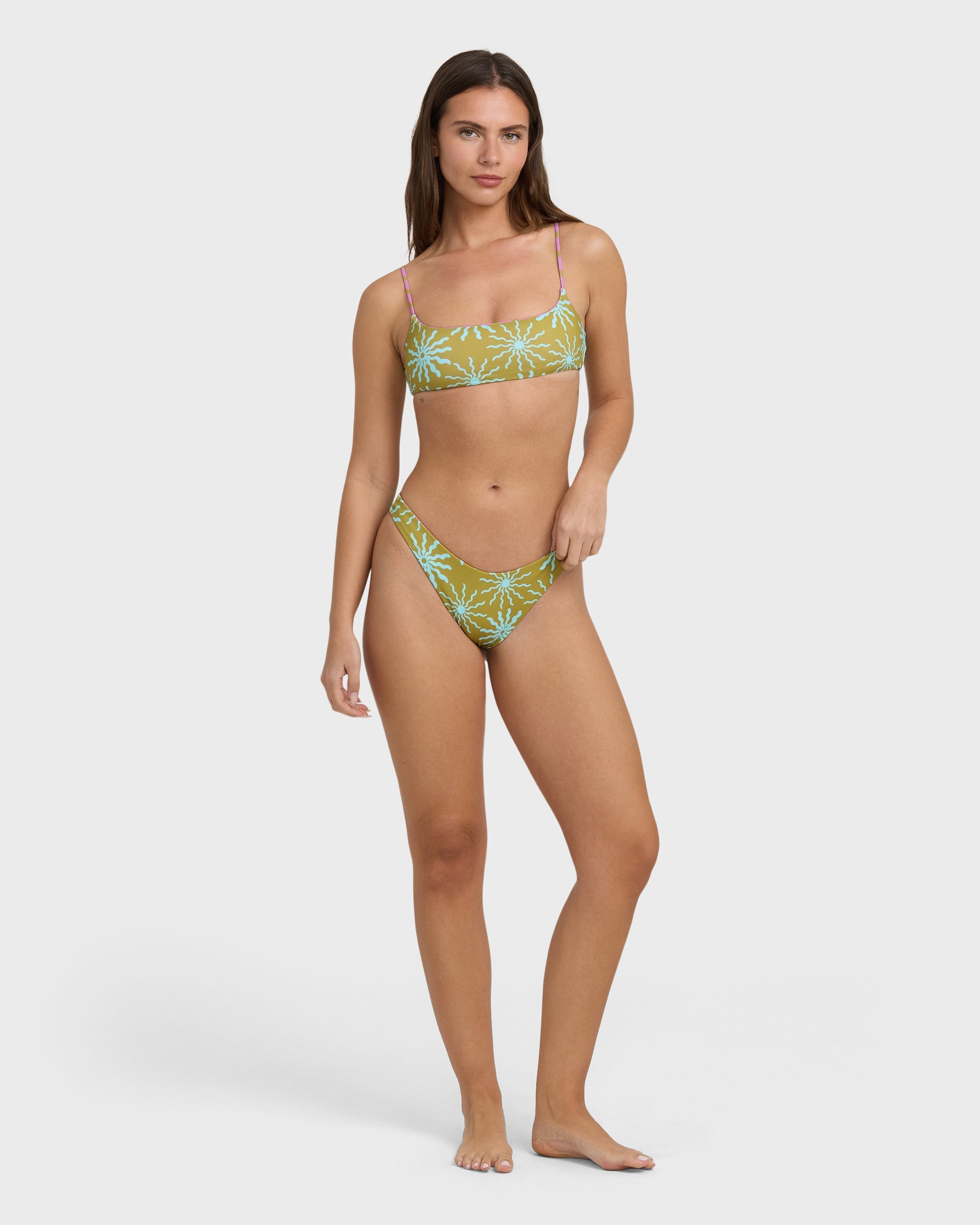 Sun Fired Reversible Hike Bikini Bottom - Moss