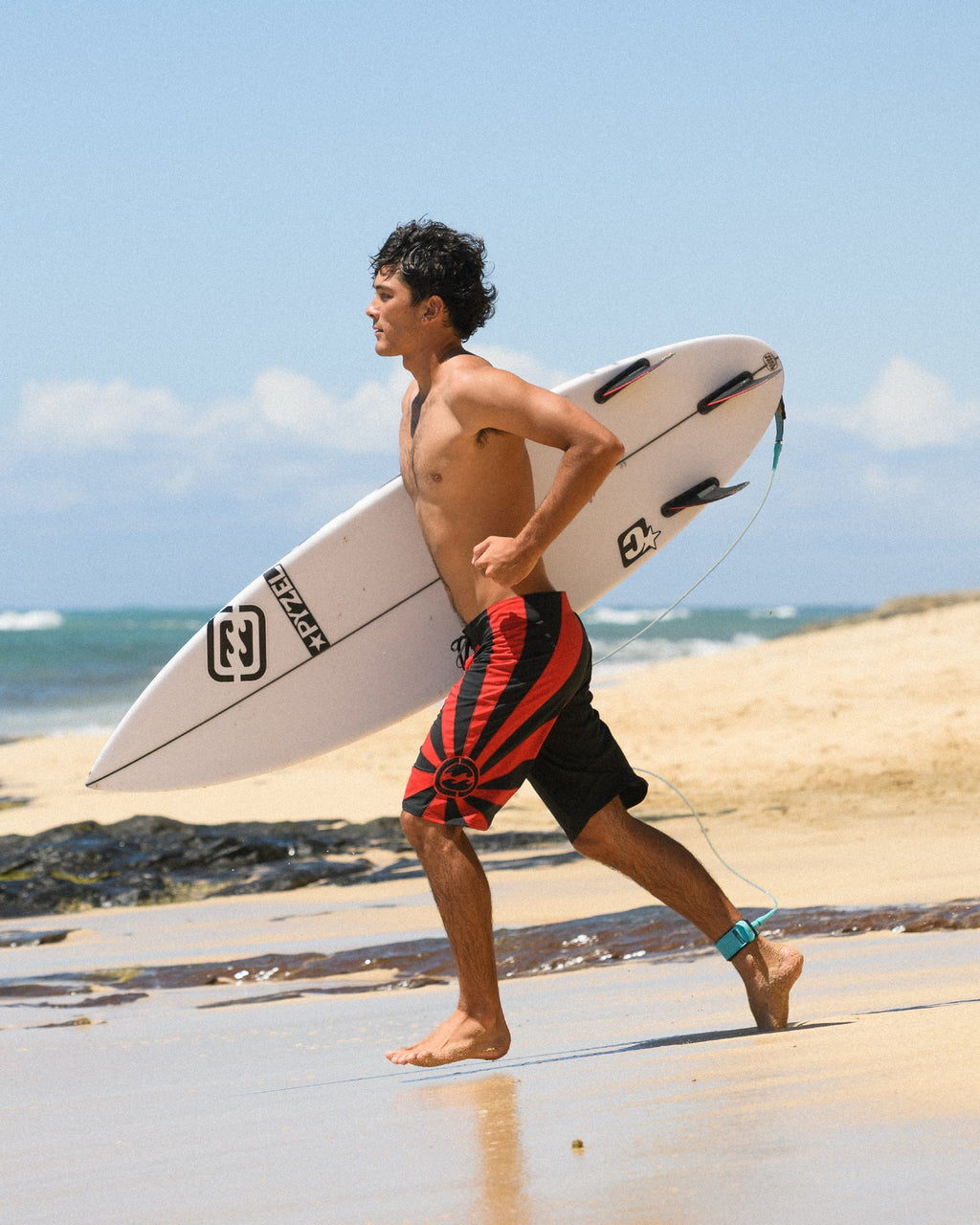 A.I. Rising Sun Pro 22 Boardshorts - Black/Red