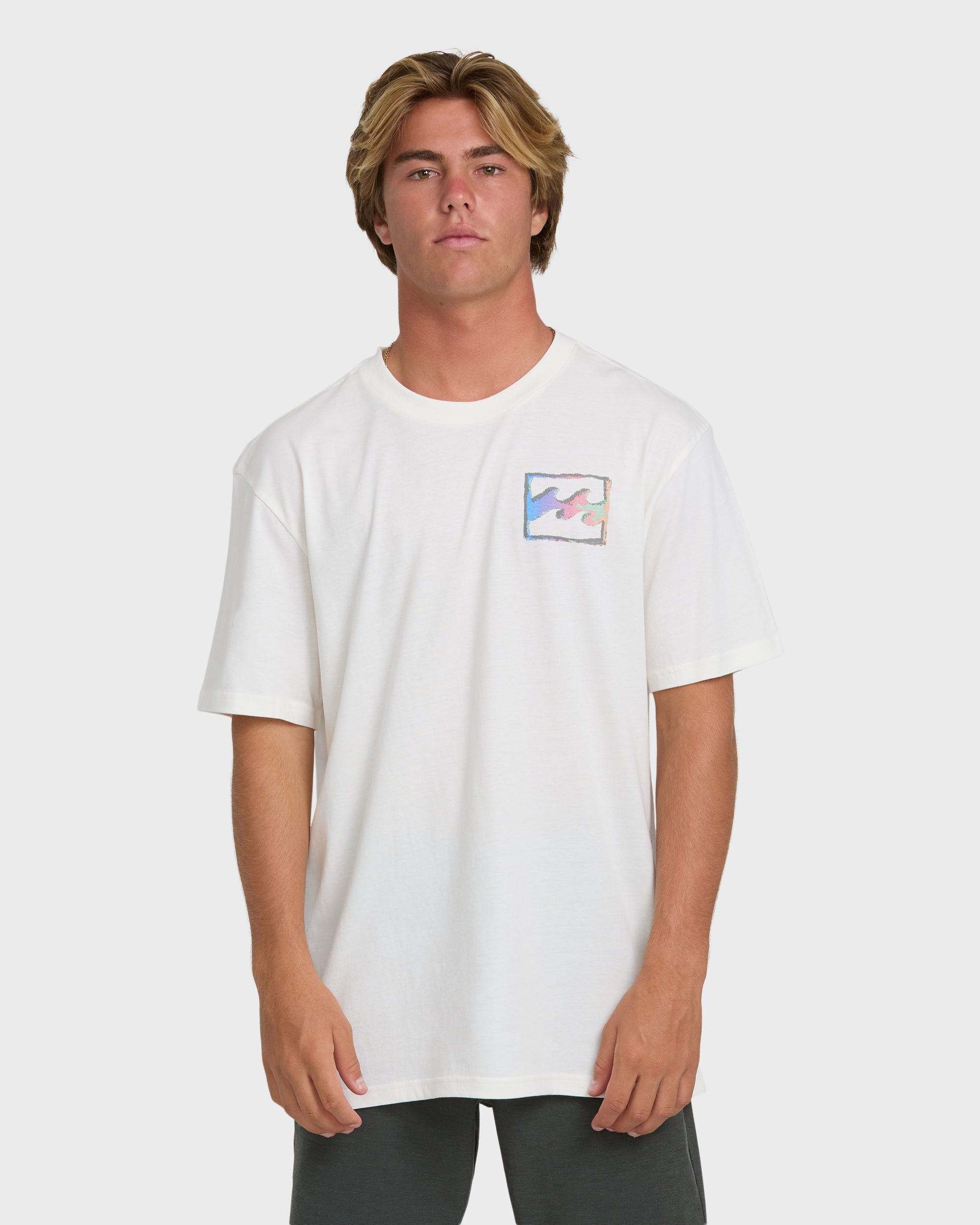 Crayon Wave Premium Short Sleeve T-Shirt - Off White