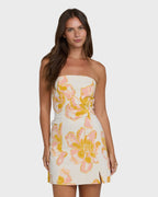 Floral Trippin Mini Dress - Salt Crystal