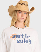 Surf Le Soleil Short Sleeve Cotton T-Shirt - Salt Crystal