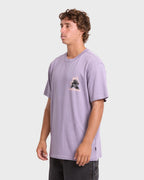 Tear Premium Short Sleeve Knit T-Shirt - Purple Ash