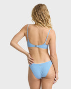 Mini Wave Check Maui Bikini Bottoms - True Blue